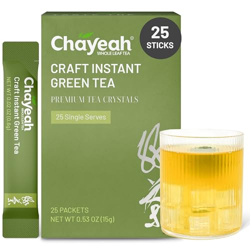 CHAYEAH, Craft Instant Green Tea, Quick Brew Tea Crystals, No