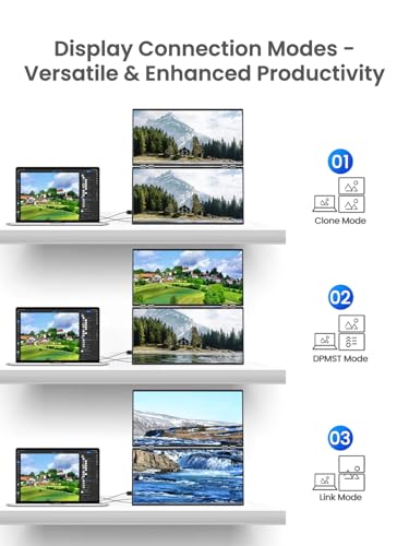 Image of QLED Portable Dual Monitor 23.8 inch 100Hz FHD 1080P Stacked Monitor - 125% sRGB Dual Vertical Displays for Coding /Gaming /Trading, USB-C HDMI Laptop Screen Extender