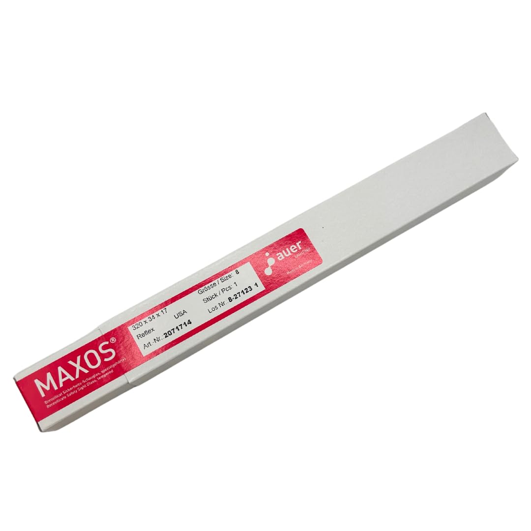 Reflex Flat Gauge Glass Maxos | Schott Maxos Reflex Glass | Type-B Reflex Gage Glass (#8 (320mm x 34mm x 17mm))