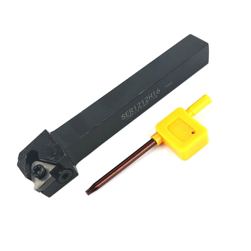 1 pièces SER1212H16 et 10 pièces 16ER AG60 Inserts en carbure Filetage Porte-Outil de Tournage 16mm 12mm CNC Plaque de Filetage Jeu de Tournage(SER1212H16,16ER AG60 BMA)