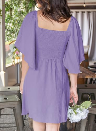 Image of Dokotoo Womens Dresses 2026 Spring Summer Deep V Neck Elegant Cocktail Bow tie Mini Dress S-XL