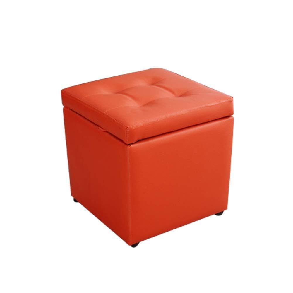 Pouf de rangement rembourré pour créer un coin lecture apaisant dans le salon