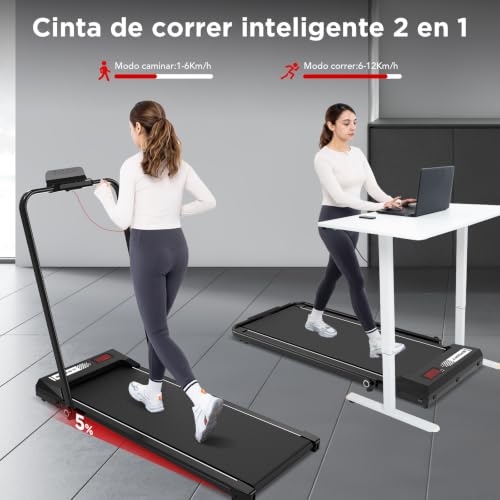 Cinta de correr plegable con motor de 1400W y pantalla LCD 4