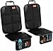 Smart elf Car Seat Protector, 2Pack Seat Protector Protect Child Seats with Thickest Padding and Non-Slip Backing Mesh Pockets for Baby and Pet