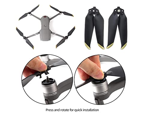 Propellers for DJI Mavic AIR 2/2S Drone Tip Low-noise Quick Release 7238F (4 works (8x)) - Image 4