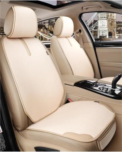 Housse de siège voiture lin beige pour le confort des longs trajets en famille et SUV