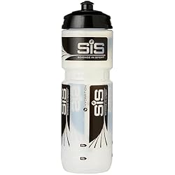 Science in Sport SIS Botella de Agua Transparente para Deporte, Botella de Boca Ancha, Logo Negro, Color Transparente, 800 ml