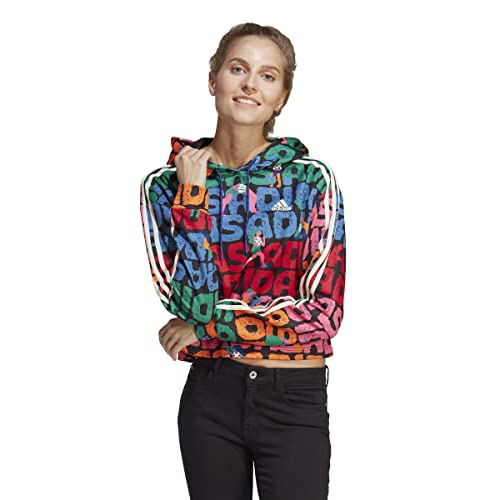 Moletinho Adidas Farm Rio 3-stripes - Feminino - Preto/colorido - M