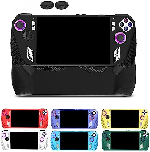Silicone Case Cover Protective Sleeve for ROG Ally, Soft Cover Protector Housings Shell for Rog Ally Gaming Console Drop-Proof Case with Full Protection (Black)