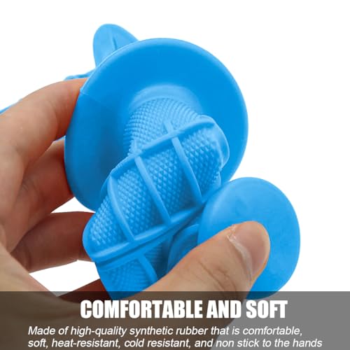Image of BELOMI Motorcycle Hand Grips, 2PCS 7 /8 inch 22mm 24mm Non-Slip Soft Rubber Handlebars, Comfortable Motorbikes Handle Replacement Protection Accessories, Universal for Dirt Bike, Off Road, ATV(Sky Blue)