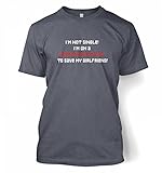 T-Shirt mit englischem Aufdruck: „I'm Not Single ... Neverending Quest“ Gr. Small (86 cm/ 91 cm), Marineblau (Heather Navy)
