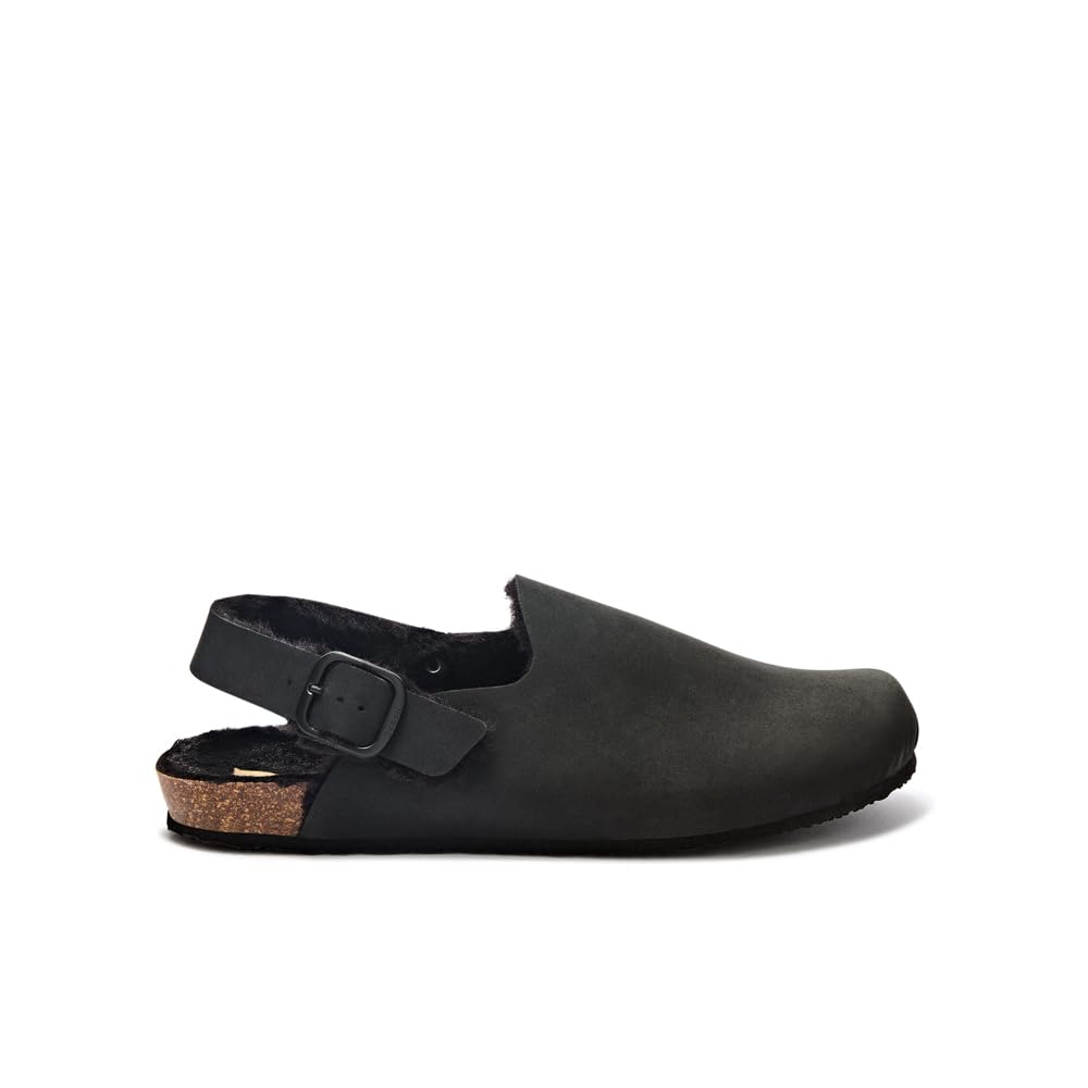 Scholl Men's Didier Clog Backstrap Mule, Black, 9 UK