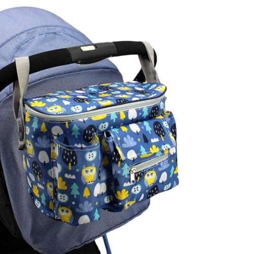 Universal Stroller Organizer, Stroller Large Storage Bag with Cup Holders, Stroller Bag Caddy Organizer Accessories Fits for Most Baby Stroller and Pet Stroller