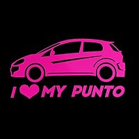 ERREINGE Sticker compatibile per FIAT 500 LATERALE JDM TUNING VERDE FLUO Adesivo prespaziato in PVC per Auto Lunotto Finestrino
