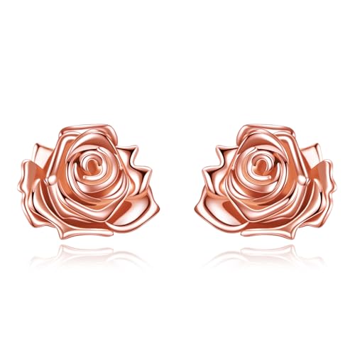Boucles d'oreilles rose argent 925 : la fleur éternelle à offrir