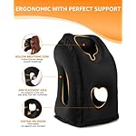 Sunany Travel Pillow, Inflatable Neck Pillow Used for Airplanes/Cars/Buses/Trains/Office Napping with Eye Mask/Earplugs (Balck) - Image 4