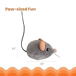 Catstages Squeak Squeak Mouse Cat Toy with Touch-Activated Sound & Catnip, Gray - Image 6