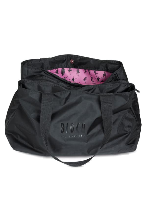 Borsa Tote Multi Scomparti A310 Bloch Borsone Relax Danza Classica Etoile Ballo Sport Allenamento Saggio Ballerina Principiante (Nero)