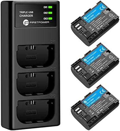 LPE6NH batterie LP-E6NH mAh pour appareil photo Canon EOS R R5 R6 5D Mark IV III 5DS R 6D Mark II 70D 7D Mark II 90D 80D, 2130  44