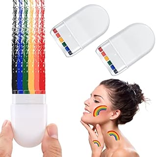 LJAPPLIED Face Paint Crayons Kit, 2 Packs Rainbow Face and Body Painting Crayons for Kids Children, Face Body Paint Sticks for Halloween Makeup, Party, Cosplay Crayons