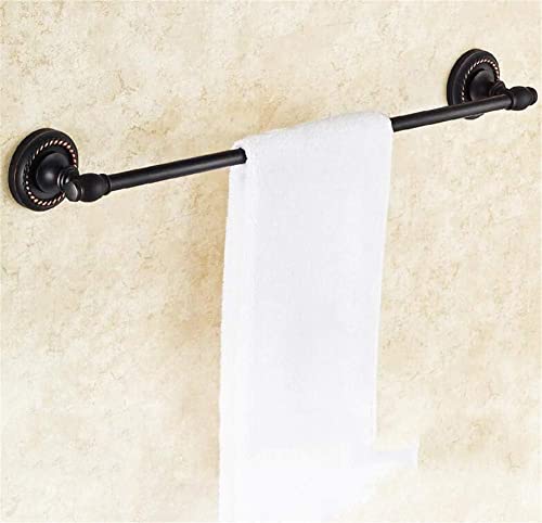 Porte-serviettes étagère simple noir 60cm en cuivre pour mur de douche