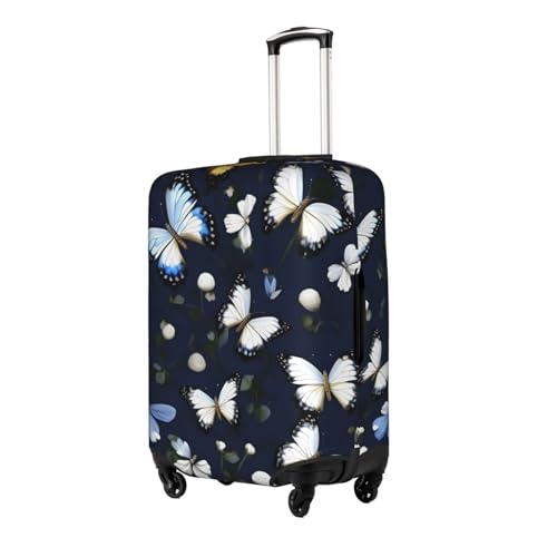 Housse extensible de qualité pour protection de bagage blanc à fleurs