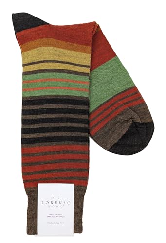 Multiple Stripe Merino Wool Blend Socks