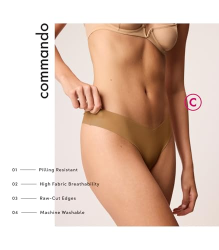 Image of commando Classic Thong | Invisible Everyday Thong | No-Show Underwear Loved by Celebrities & Stylists | Raw-Cut Microfiber