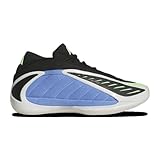 adidas Men's Anthony Edwards 1 Low Top Basketball Shoes Blue Fusion/Zero Metallic/Lime Burst 13 Medium