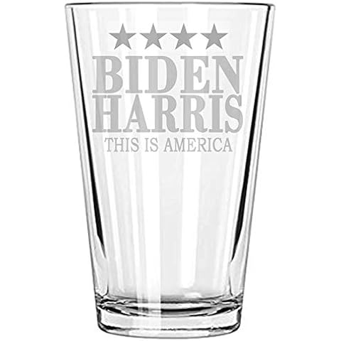 Alankathy Mugs Joe Biden Harris President United States of America USA US Wine Glass Democratic Party (16 OZ PINT BEER GLASS) Cover