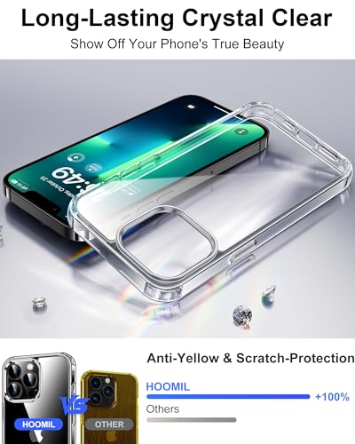 Image of HOOMIL Case for iPhone 13 Pro, Anti-Yellowing, Crystal Clear