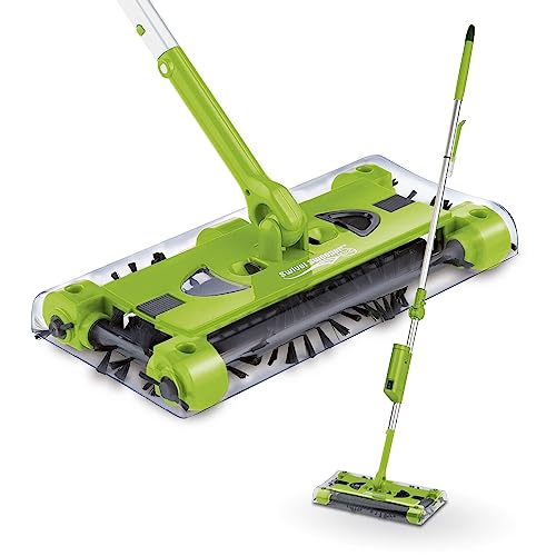 Swivel Sweeper Akku-Besen - einfache Krümelaufnahme - Kabellos, beutellos & wiederaufladbar - Bodenfeger mit rückenschonendem Knickgelenk & 360° Rotation - Maximale Flexibilität - Mühelose Reinigung