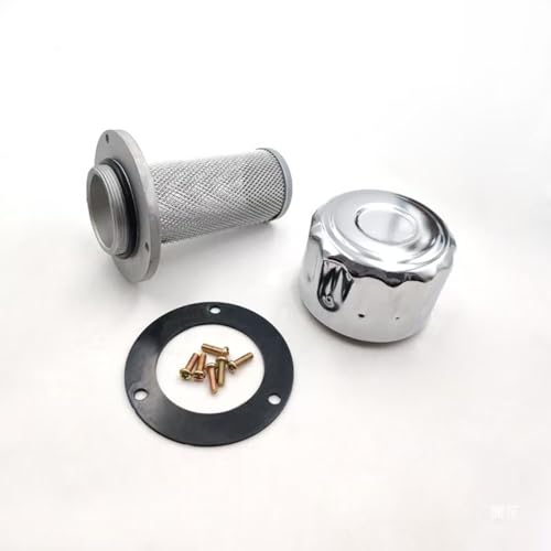 Image of Hydraulic Breather Cap with 40 Micron Strainer - 3 Hole Flange Mount,35CFM,Stainless steel Filtration Vent for Oil Tanks | Compatible with Excavator,Tractor,Automotive,Hydraulic Reservoir(Replacement)