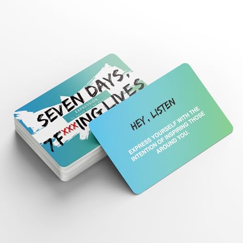 Image of Positive Affirmation Cards - 49 Daily Sweary Motivational Cards With 7 Symbol Energies, Boost Your Inner Badass And Achieve Your Goals, Mindfulness Inspirational Meditation Cards For Stress Relief