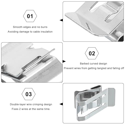 Clips câble cadre remorque inox pour fixation panneau solaire