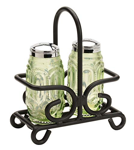 Salt & Pepper Caddy Wrought Iron Shaker Rack, Lancaster USA