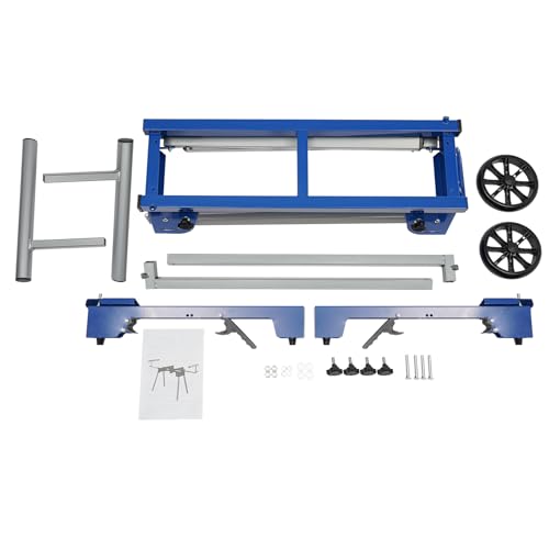 Banco Sega Circolare Per Legno Supporto Professionale, Multifunzione Troncatrice Parkside Banco Sega, Tavolo Da Lavoro Regolabile In Altezza, Banco Per Seghetto Alternativo Cavalletto (Con Ruote) - 9