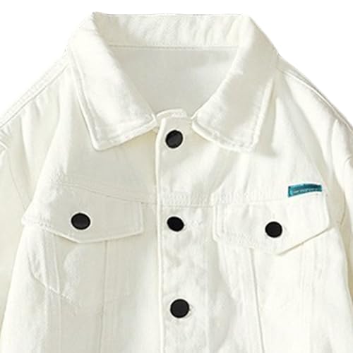 Chaqueta de Mezclilla para Hombre Blanco XX-Large miniatura 3