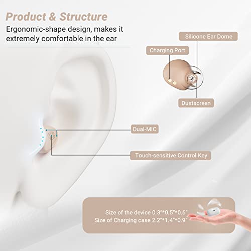 Autiphon Advanced Rechargeable Hearing Aids Seniors Adults, Multi-Channel Digital Hearing Amplifiers, Dual Microphones, With Tinnitus Masking Mode, Pair #TOP4