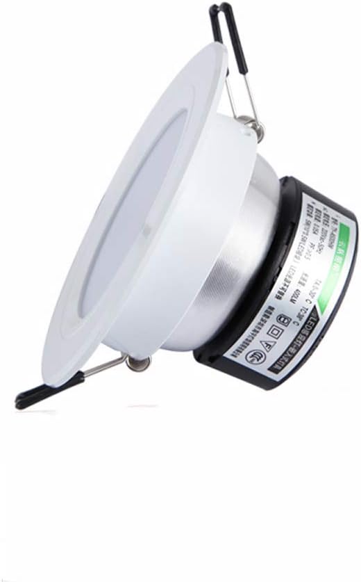 Recessed 3000/6000K 7W Slim Round LED Recessed Downlight Ceiling Intelligent Automatic Illumination Energy Saving LED Ceiling Panel Light Commercial Household Decor Embedded Spotlight Integrated