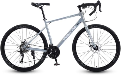Deerou�G�A�����[�h�o�C�N 700C 24/27/30�i�ϑ� ���y�� �O��f�B�X�N�u���[�L ���Y�f�|�t�H�[�N �h���b�v�n���h�� �K���g��155-185cm �ʋ� �ʊw �X��� ���Z���� (�X�|�[�N�z�C�[��,�z���C�g-30��)