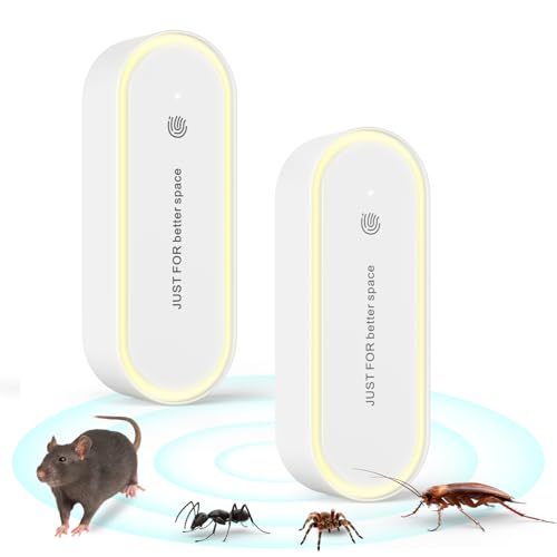 Repelente Ultrasónico de Plagas, Control de Insectos al Aire Libre, Electrónico Repelente Mosquitos Insectos para Interiores Anti Cucarachas, Moscas,Mosquitos,Ratones,Arañas