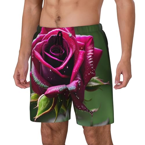 Dew Rose Men's Soft Double Swim Shorts, Lounge Swiming Shorts Pants Breathable Summer2