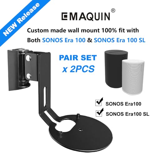 Soporte de pared para Sonos Era 100 que evita vibraciones e inclinación deficiente juego de 2 2