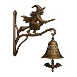 Vintage Witch Doorbell   Halloween Witch Bells For Door Knob | Halween Port Hanger Bell | Décor De Sorcière Gothique | Décorations De Jardin De Sonnette Rebaptisable Pour Une Boutique De Sa A01