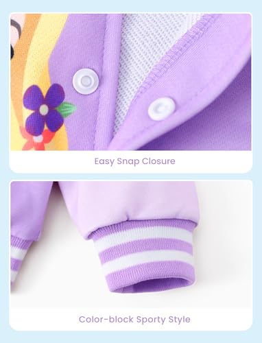 Image of Disney Girl & Boy Varsity Bomber Jacket Fall Sweatshirt Toddler to Big Kid