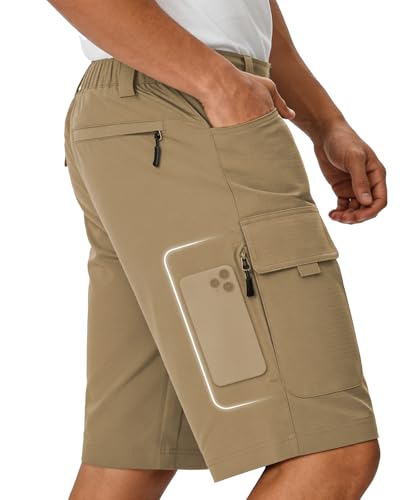 Wangdo Men's Hiking Cargo Shorts Lightweight Quick-Dry Outdoor Work Shorts