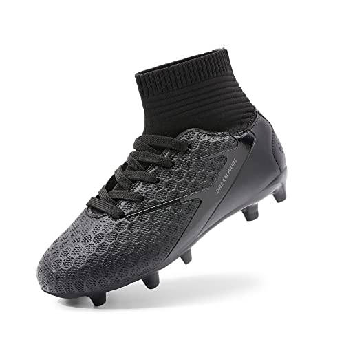 Dream Pairs Boys Girls Hz19002K All Black Soccer Football Cleats Shoes Size 5 M Us Big Kid #TOP2
