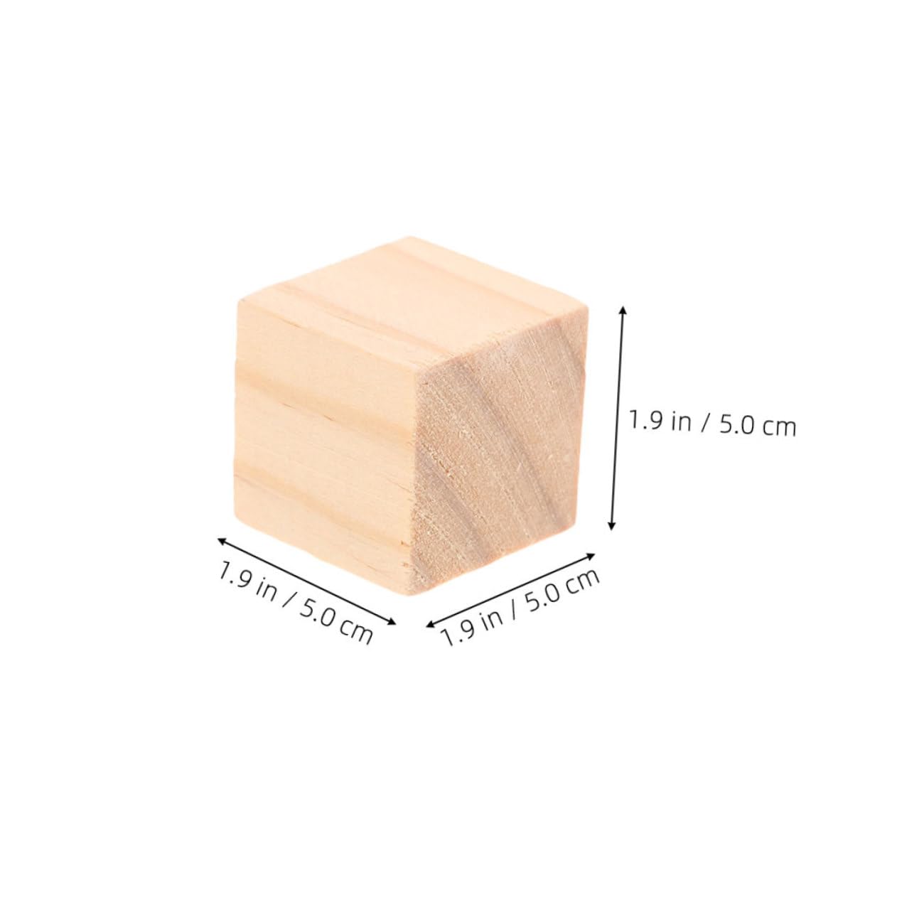 20 Stück Holzklötze Naturbelassene Quadratische Bauklötze Bausteine Montessori Stapelspielzeug Kreative DIY Holz Würfel für Vorschule und Bastelprojekte