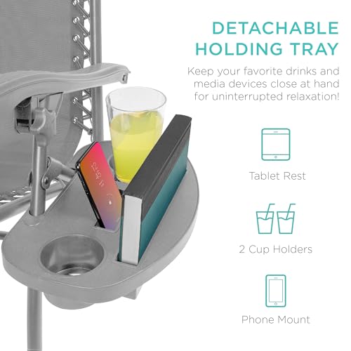 image for Best Choice Products Set of 2 Adjustable Steel Mesh Zero Gravity Loung